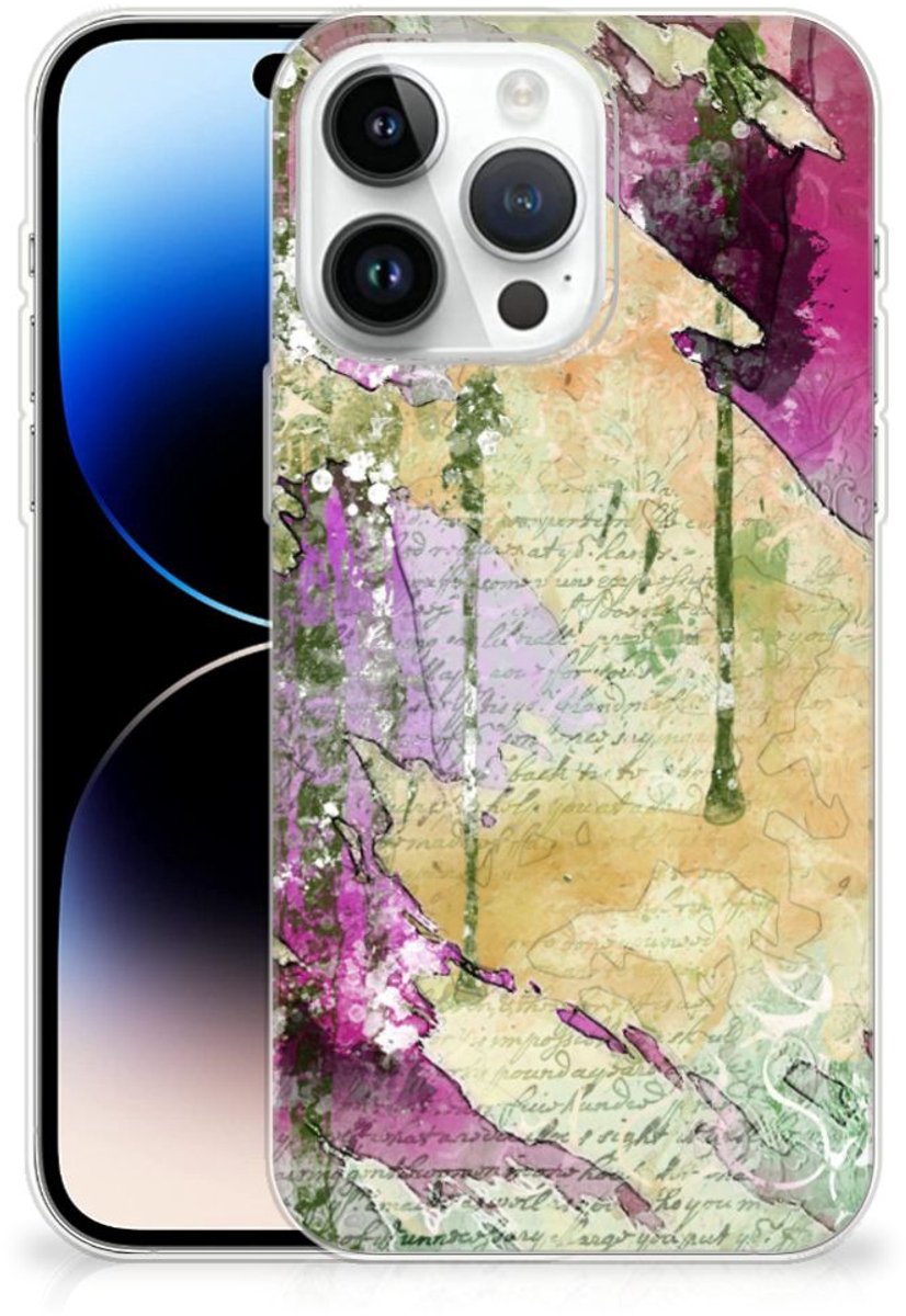 Hoesje maken iPhone 14 Pro Max Letter Painting