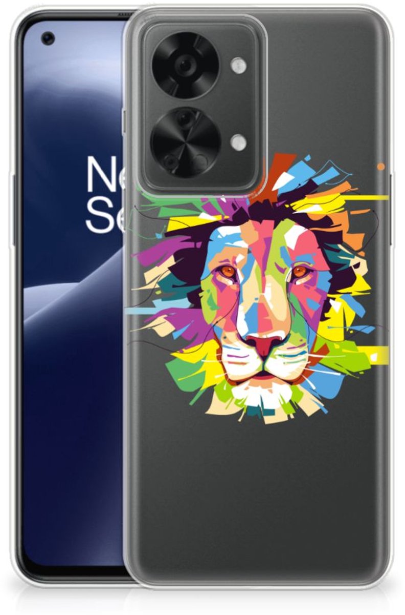 OnePlus Nord 2T Telefoonhoesje met Naam Lion Color