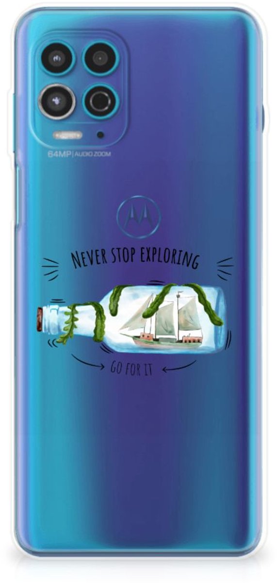 Motorola Moto G100 Telefoonhoesje met Naam Boho Bottle