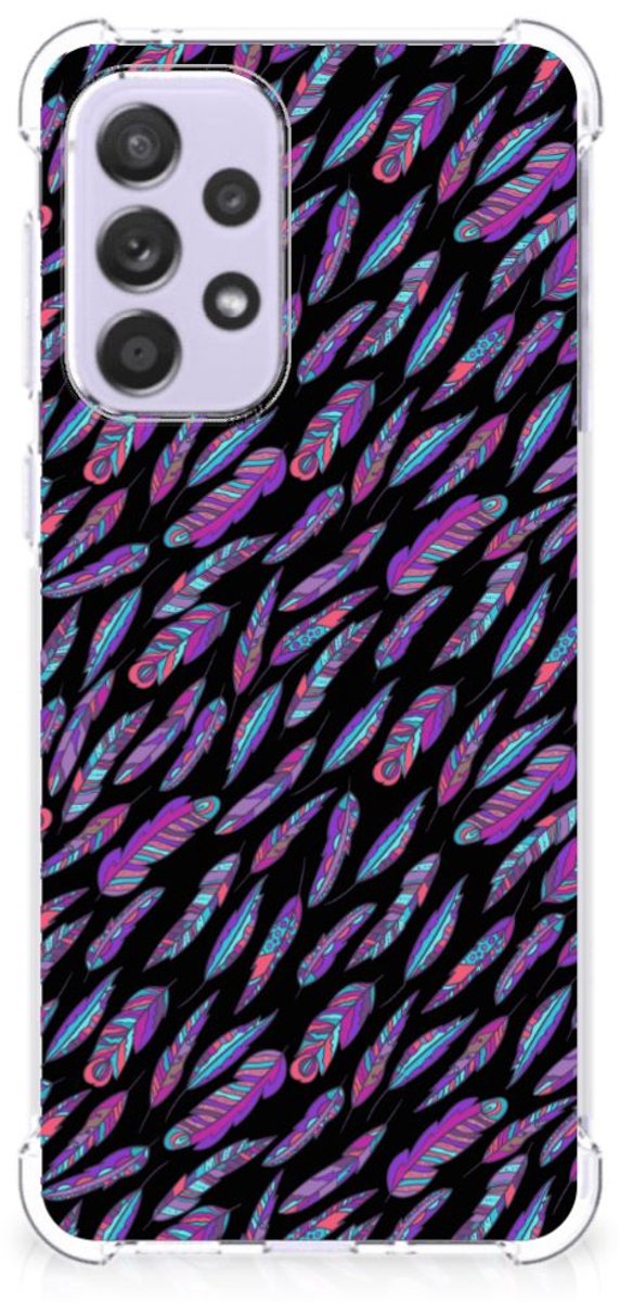 Samsung Galaxy A33 Doorzichtige Silicone Hoesje Feathers Color