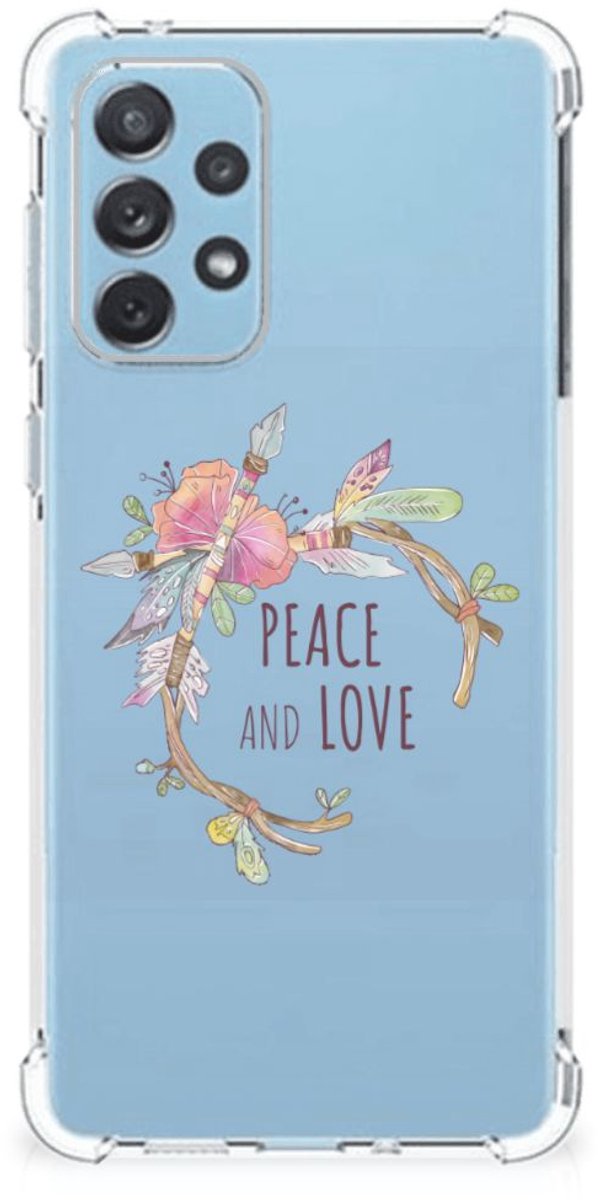 Samsung Galaxy A73 Stevig Bumper Hoesje Boho Text