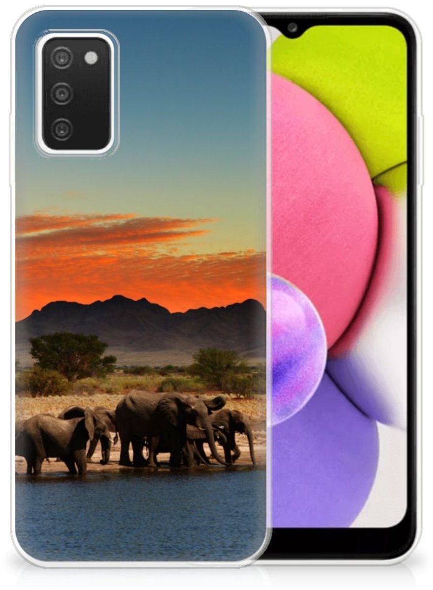 Samsung Galaxy A03S TPU Hoesje Olifanten