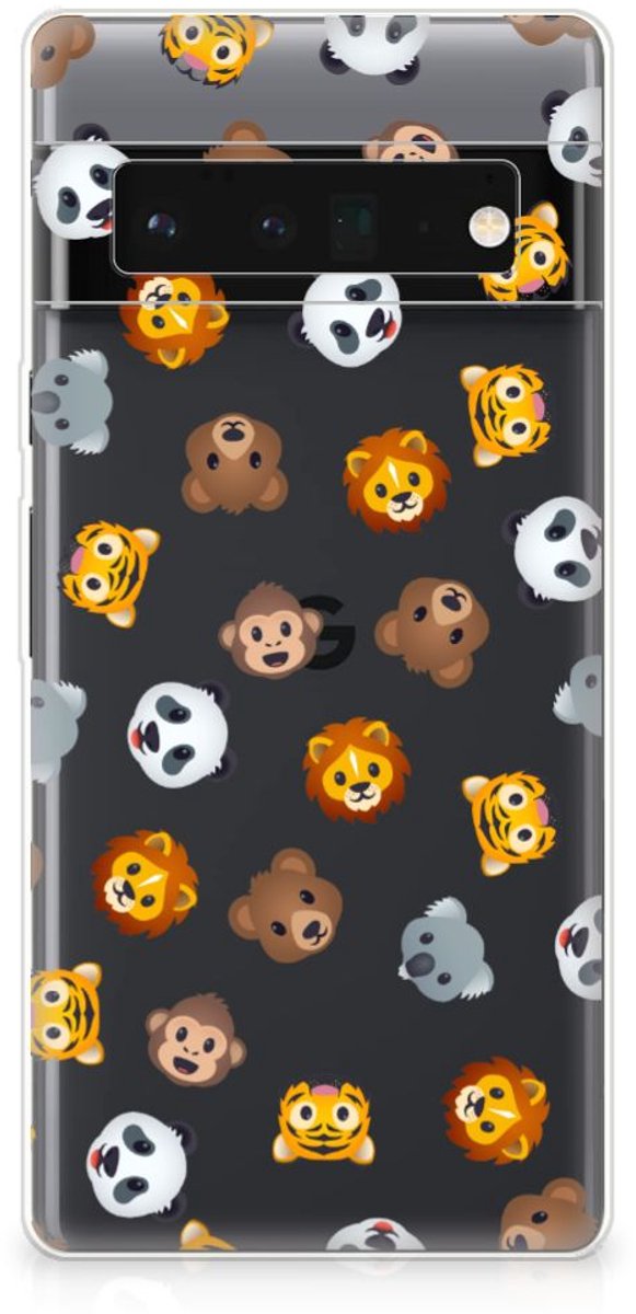 TPU bumper voor Google Pixel 6 Pro Dieren Emojis
