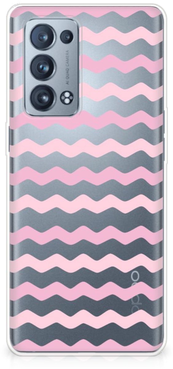 OPPO Reno 6 Pro Plus 5G TPU bumper Waves Roze
