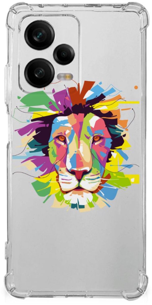 Xiaomi Redmi Note 12 Pro Stevig Bumper Hoesje Lion Color