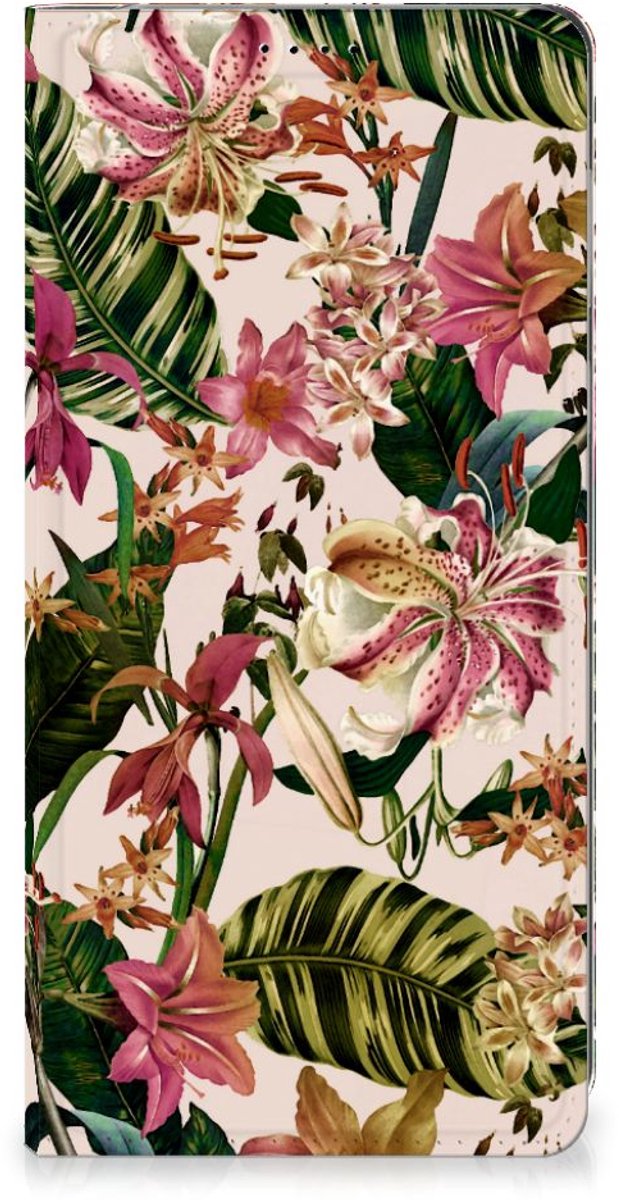 Standcase Hoesje voor Motorola Edge 40 Neo Smart Cover Flowers