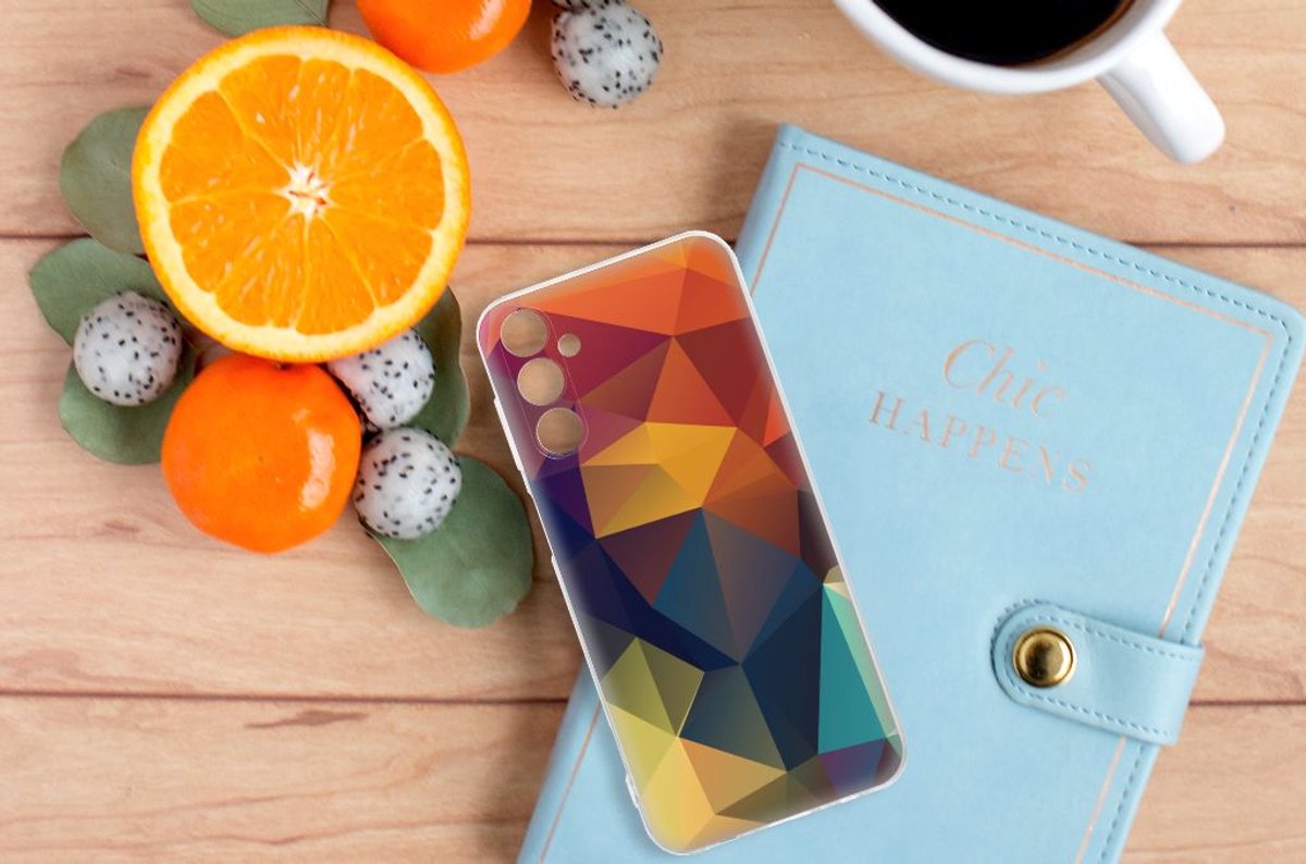 Samsung Galaxy M14 TPU Hoesje Polygon Color