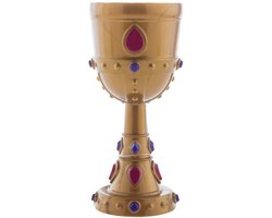 Gouden drinkbeker kelk - Koning verkleed accessoire van 18 cm - 33 cl