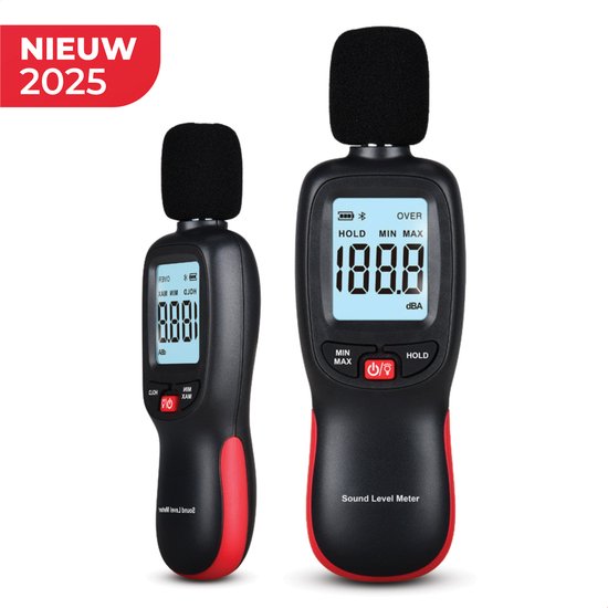 Benetech GM1352 Decibelmeter / geluidsmeter - A weging - Tot ±1,5 dB nauwkeurig - Hold, Min & Max functie - Fast & Slow Benetech GM1352 Decibelmeter / geluidsmeter - A weging - Tot ±1,5 dB nauwkeurig - Hold, Min & Max functie - Fast & Slow