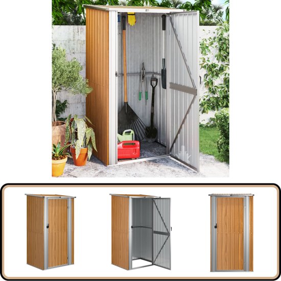 Porta Bloccabile Capanno Giardino Keketa Verde - Casetta Attrezzi In Acciaio Zincato 118,5x97x209,5 Cm Deposito Esterno