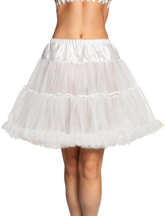 Cicano Dames chiffon petticoat puffy tutu tule rok halve slip pluizige balletjurk, Rosé, one size