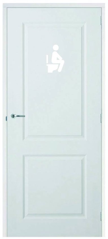 Sticker pour porte Homme sur toilette - Bleu foncé - 6 x 10 cm - Muursticker4Sale