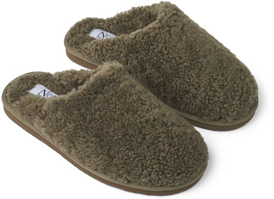 Sheepskin House - Unisex Curly Pantoffel - Schapenvacht - EVA buitenzool