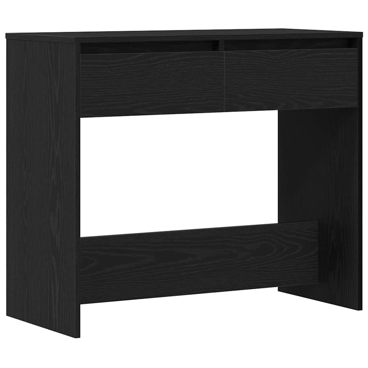 vidaXL Wandtafel - 89x41x76,5 - cm - spaanplaat - zwart - eikenkleurig Zwart eiken