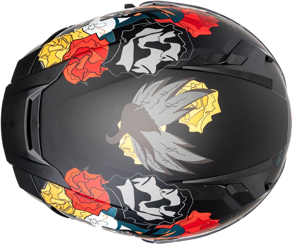MOTOBLOUZ EROS CALAVERA Integraalhelm - ECE 22.06 gekeurde Helm Scooter, Motor & Brommer - Heren & Dames - Zwarte mat - S – foto 7