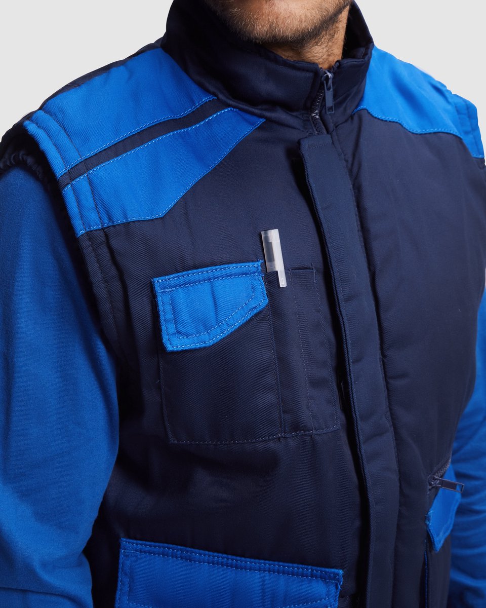 Roly Multipocket Vest Armada RY8414 - Navy Blue 55/Royal Blue 05 - 3XL