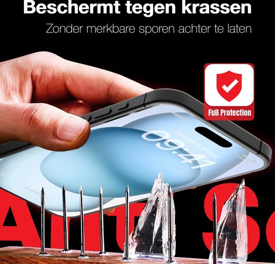 Protecteur d'écran iPhone 15 Plus Trempé Verre de protection trempé - 2 pièces de protection d'écran