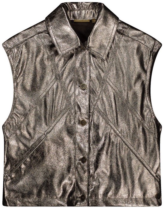 Gilet d'été Like Flo pour filles et adolescentes - gris anthracite - métallisé - Doris