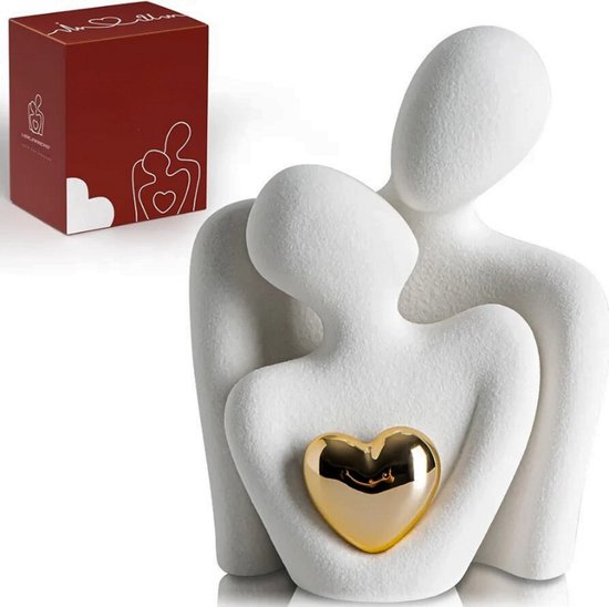 Statue en forme de cœur, statue de main d'amour, cœur décoré en grain de bois, mains en résine marron pour décoration de salle de mariage, salon, chambre à coucher