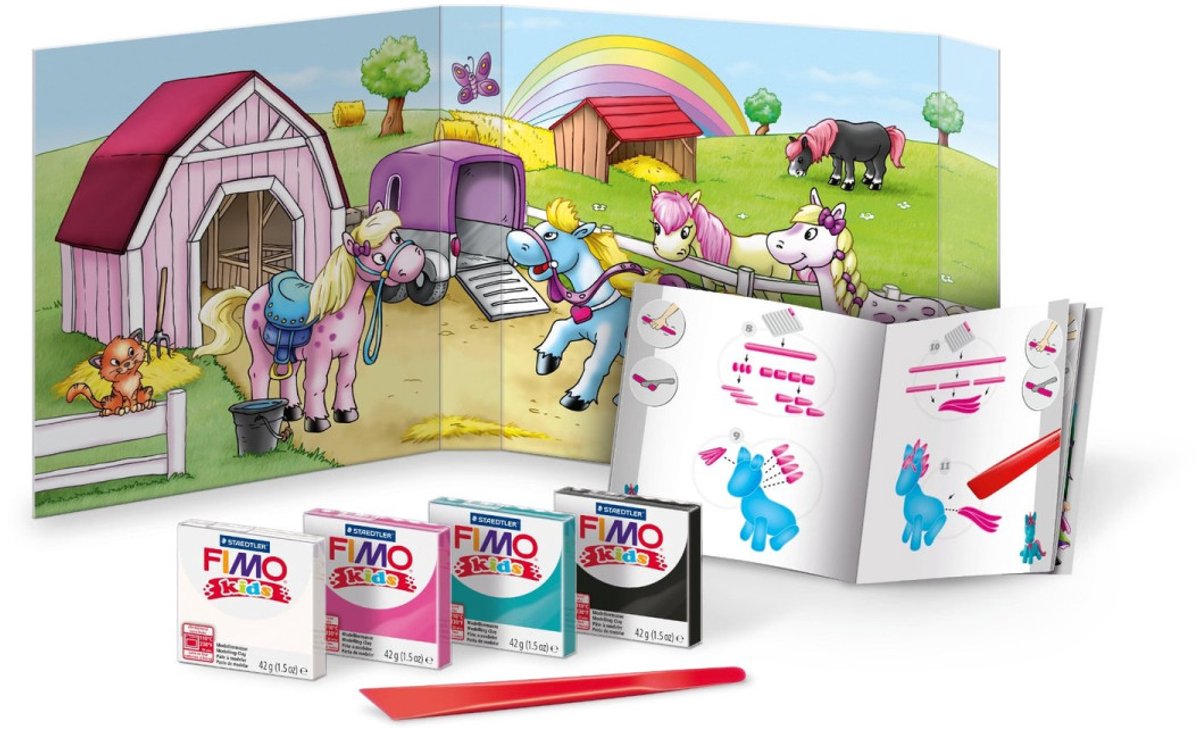 FIMO kids 8034 - ovenhardende boetseerklei - Form&Play set "Pony" — afbeelding 6