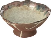 J-Line plateau Decoratief Naga - keramiek - roest/bruin - small