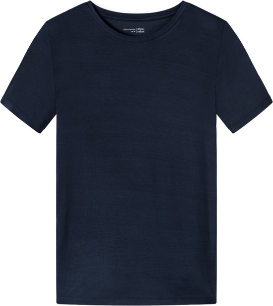 SCHIESSER Mix+Relax T-shirt - dames shirt korte mouwen modal blauw