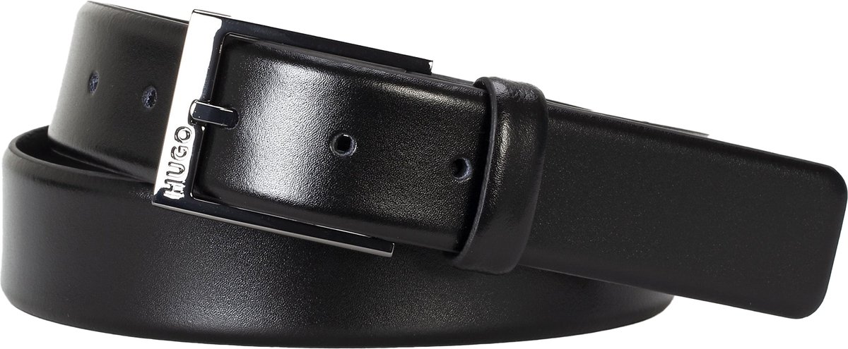 HUGO leren heren riem - zwart