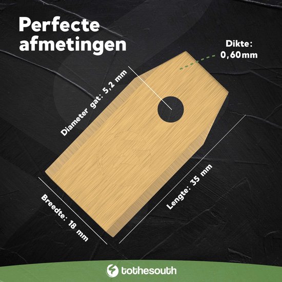 To the South® Robotmaaier Mesjes titanium geschikt voor Yard Force SA900B - 6 stuks van To the South — afbeelding 2