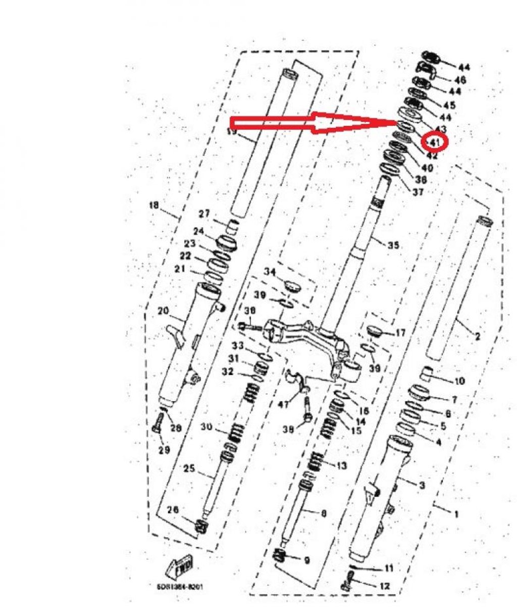 Kit roulement de direction origine pour Scooter MBK 50 Ovetto 4T 2012 à 2013 BP2234110000 / cuvette sup Neuf