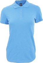 SOLS Dames/dames Perfect Pique Poloshirt met korte mouwen (Hemelsblauw)