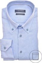 Ledub modern fit overhemd - lichtblauw - Strijkvriendelijk - Boordmaat: 48