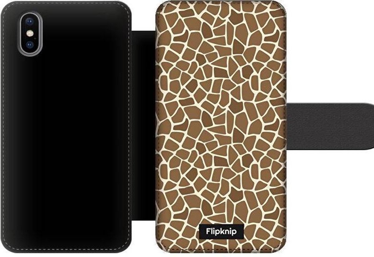 Wallet case - geschikt voor iPhone X - Giraffeprint