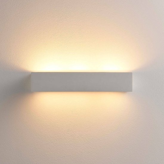 Lindby - Applique LED - 2 lumières - plâtre - H: 7 cm - G9 - blanc - Sources lumineuses incluses