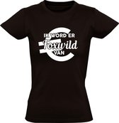 Foxwild Dames t-shirt | massa is kassa | Peter Gillis | Foxwild | Hatseflatse | Zwart
