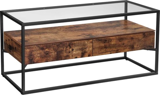 TV-Meubel Lentaro eikenhout zwart