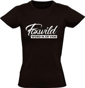 Foxwild Dames t-shirt | Peter Gillis | Hatseflatse | Foxwild | Massa is kassa | Zwart