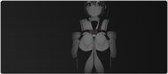 Anime Gaming Muismat XXL - 90x40 CM - Hentai - Manga - Pc Gaming Setup - Gamer - Naruto - Black & Grey- #4