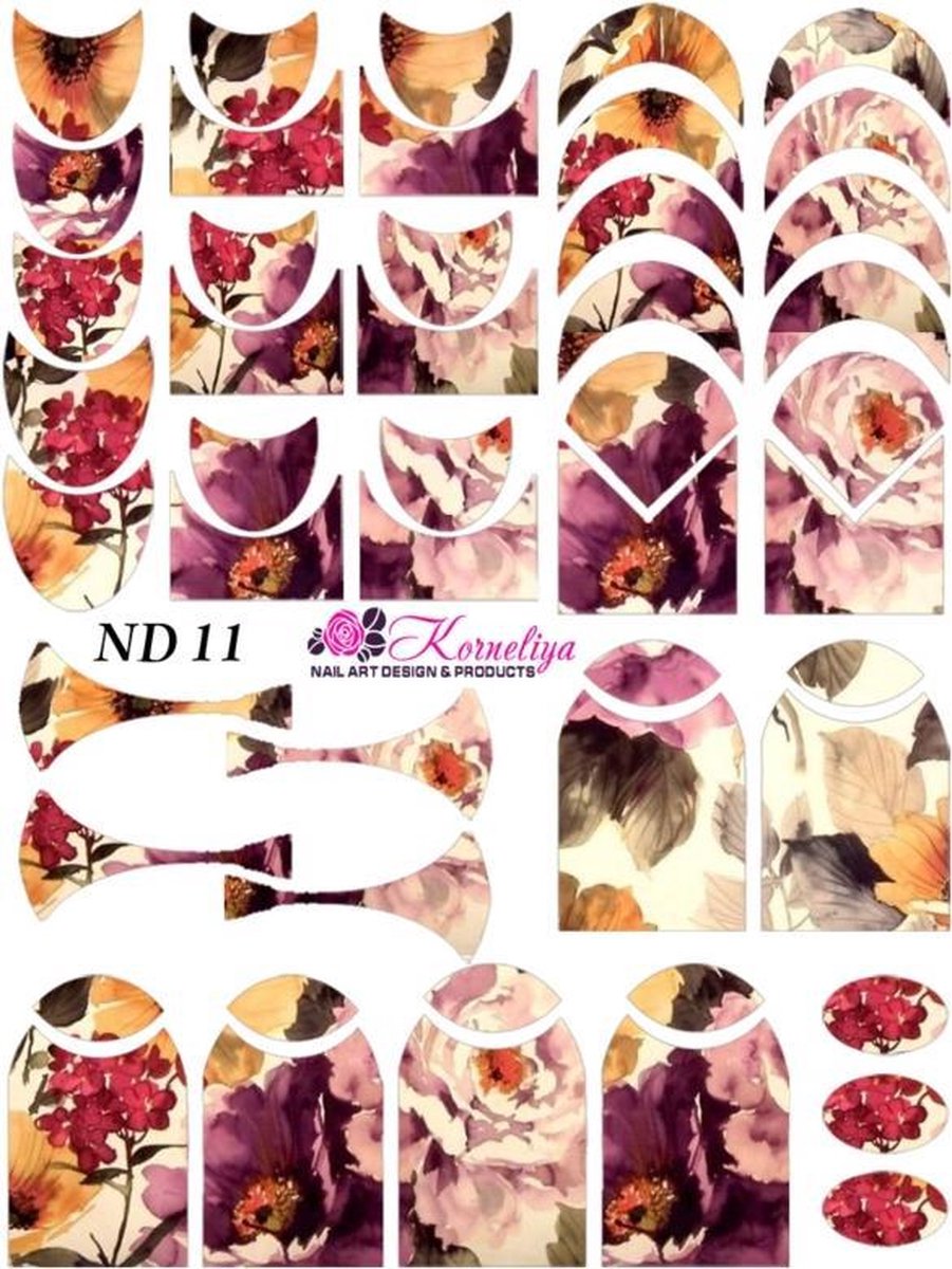 Goedkoopste Waterdecal - Nailart Decal - Korneliya Dress On ND 11