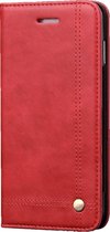 Mobigear Stitching Bookcase Hoesje - Geschikt voor iPhone XS / X - Rood