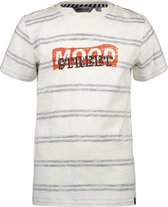 Moodstreet Jongens t-shirts & polos Moodstreet MT striped T-shirt off white 86/92