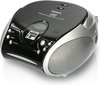 Lenco SCD-24 - Draagbare radio CD speler met AUX-uitgang - Zwart/zilver
