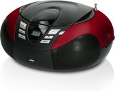 Lenco SCD-37 - Draagbare radio CD speler met MP3 optie en USB - Rood