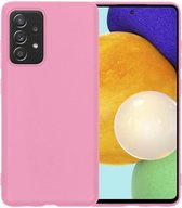 Samsung A52 Hoesje Siliconen - Samsung Galaxy A52 Case - Samsung A52 Hoes - Roze