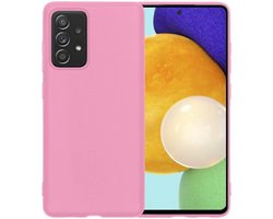 Hoesje - Geschikt voor Samsung Galaxy A52 - Sterk & Shockproof - Hoes Cover - Siliconen Case - Telefoonhoesjes - Roze