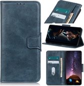 Zakelijke Book Case Telefoonhoesje - Portemonnee Hoesje - Pasjeshouder Wallet Case - Geschikt voor Samsung Galaxy A12 - Blauw