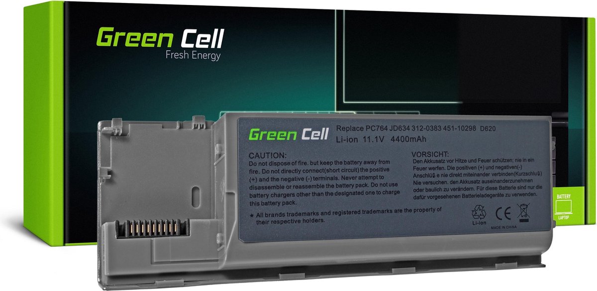 GREEN CELL Batterij voor Dell Latitude D620 D630 D630N D631 / 11,1V 4400mAh