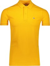 Tommy Hilfiger Polo Geel Geel Normaal - Maat S - Heren - Lente/Zomer Collectie - Katoen;Elastaan