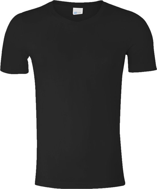 SCHIESSER Long Life Cotton T-shirt (1-pack) - V-hals - zwart - Maat: XL