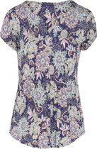 Cassis - Female - T-shirt met kasjmierbloemen  - Violet