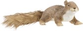 Écureuil fourrure sauvage rouille 45x21,5xH15 cm synthétique